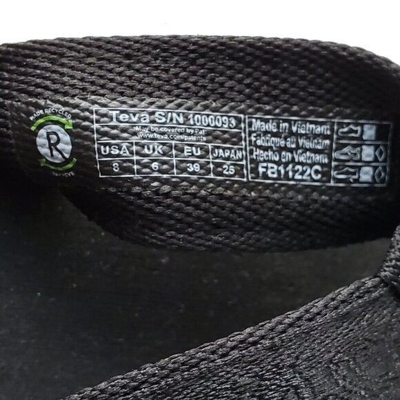 TEVA NWOT Women's Mush Mandalyn Wedge 2 Black Size 8 - Picture 7 of 11